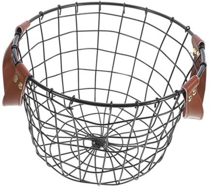 ibasenice Panier à Fil Métallique Pour Rangement Panier à Linge Métal Grillagé Avec Poignée Organisateur De Conteneur De Ferme Pour Maison Et Extérieur