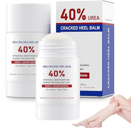 2PCS Urea Creme 40 Prozent Fußcreme, Harnstoffcreme gegen Hornhaut & Rissige Fersen, Urea Fusscreme für Trockene Füße, Hände, Knie & Ellenbogen, Anti Hornhaut, Schrundensalbe Intensivpflege