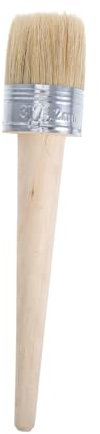 HOMSFOU Round Head Paint Brush for Furniture Painting Large Natural Bristles for Home Decor and Stencils