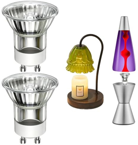 MouMouPurr MR11 GU10 Lava Lamp Replacement Bulb 35W Candle Warmer Lamp Bulb | 360lm Dimmable Reflector Spotlight, 2800K Warm White for Candle Warmer Lamp, Pack of 2