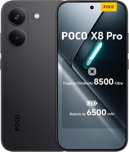 XIAOMI Poco X8 Pro Smartphone 12GB + 512GB, Processore Dimensity 8500-Ultra, Batteria da 6500mAh, Display AMOLED Ultra-Luminoso, Fotocamera Principale Sony IMX882 da 50MP con OIS, Nero