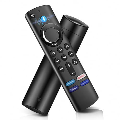 Telecomando Vocale Sostitutivo (3 Gen) Compatibile con Amz Fir-e TV Stick 2nd Gen e 3rd Gen,4K e 4K Max, Fir-es Cube 2nd e 3rd Gen, Stick Lite, Con Funzione Bluetooth e 4 Tasti di Scelta Rapida
