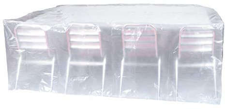 Ribimex Copertura Tavolo da Esterno Impermeabile, 310 x 150 x 80 cm, in Polietilene 90 gr/m², Trattamento Anti-UV, Resistente agli Sbalzi di Temperatura, Occhielli Saldati a Ultrasuoni - PRH090310X150