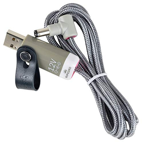 myVolts Ripcord-USB-Ladekabel mit 12V DC Ausgangsstecker kompatibel mit Numark PT01 Scratch Turntable