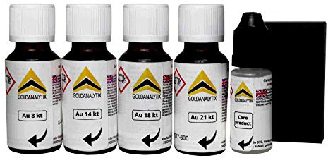 GOLDANALYTIX Gold-Prüfsäuren – Einfache Bestimmung der Karatzahl – Zuverlässig und schnell Gold testen