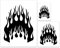 Custom Shop Airbrush Flame Licks Schablonen-Set (Flamme Licks Design #1 in 3 Maßstäben) – Lasergeschnittene wiederverwendbare Vorlagen – Auto Motorrad Grafik Kunst