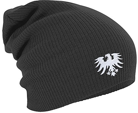 Longbeanie Slouch-Beanie Wintermütze Adler Frankfurt 55351 Farbe grau