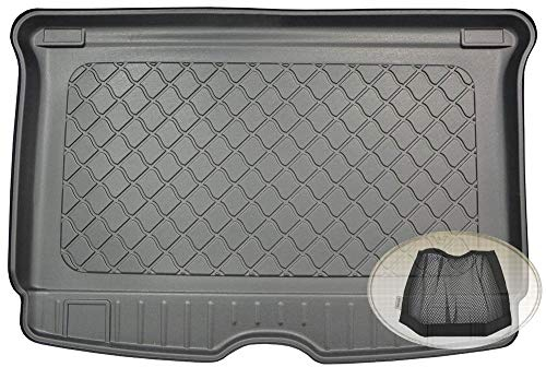 ZentimeX Z3294086 Gummierte Kofferraumwanne fahrzeugspezifisch + Klett-Organizer (Laderaumwanne, Kofferraummatte)