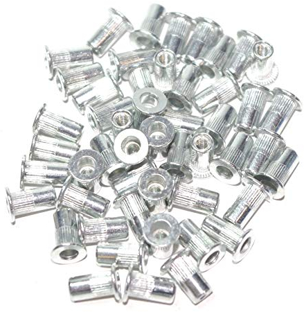 A-RM3 surtido de tuercas remachables M3 acero galvanizado gavánicamente 50 piezas