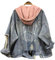 RLWQLFS Jeansjacke Frühling mit Kapuze Jacke Frauen Loch Plus größe Denim Mantel Stickerei Jeansjacke Frauen Casual Langarm Frau Jacke Mantel, XL