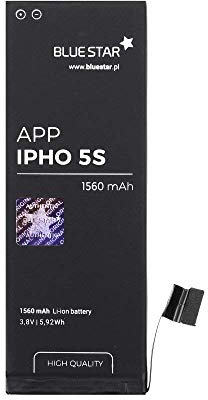 Bluestar Akku Ersatz kompatibel mit iPhone 5S 1560 mAh Austausch Batterie Handy Accu APN 616-0721
