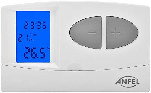 CRONOTERMOSTATO DIGITALE PROGRAMMABILE TERMOSTATO - DISPLAY RETROILLUMINATO EASY 7 ANFEL CDE-7