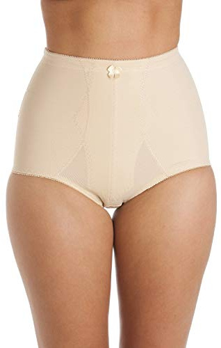Camille Bella Magic Firm Women's Shapewear Knickers – 2 Pack | High-Waisted Cotton Tummy Control Pants | Sculpting, Slimming, Shaping | Belly Support High Waist Briefs for Women | Beige 12