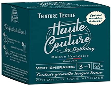 Teinture Textile - Haute Couture - 33 Couleurs - Tout-en-un - 350g - Vêtements et Tissus - Vert Emeraude