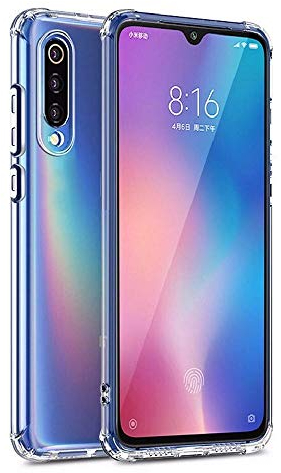 REY - Funda Anti-Shock Gel Transparente para XIAOMI MI 9 Lite - XIAOMI CC9 - Mi9 Lite, Ultra Fina 0,33mm, Esquinas Reforzadas, Silicona TPU de Alta Resistencia y Flexibilidad