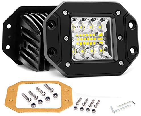 Willpower 2 Pcs LED Arbeitsscheinwerfer, 5 Zoll 42W led Scheinwerfer für Auto SUV LKW ATV 4x4 Traktor Tacomas und andere Modelle