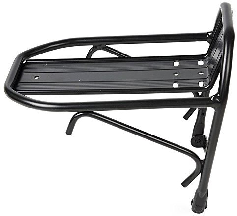 LNIMIKIY Bagagli Telaio Telaio Freno Portapacchi Anteriore/Posteriore portabiciclette Bici Ciclo MTB(Nero)