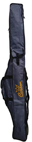 Carson - Fodero Porta Canne da Pesca Jeans con Tasca da 135 o 160 cm, Contiene 8-10 Canne Bolognesi, Fondo Rigido Antisfondamento, 2 Scomparti Materiale Resistente, Colore Jeans (F0900340)