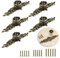SUMTree 5pcs Poignée de Porte en Forme des feuilles Bouton de Porte de Placard rétro,décorer le Tiroir, la Commode, Placard, Meuble etc. (bronzé 14,5cm)