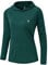 YSENTO Damen Laufshirt Langarm Sportshirt UPF 50+ Schnelltrocknend UV Schutz Hoodie Pullover Wandershirt mit Daumenlöcher(Tinte grün,L)