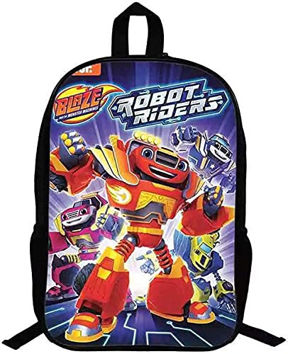 Bl-aze & The Mon-Ster Machines Rucksack, Cartoon Anime Schüler Schultasche, Sind Langlebig, Wasserdicht, Verstellbar, Grundschultaschen (7,27 * 14 * 35 cm (13 Zoll))