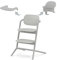 CYBEX Gold LEMO Hochstuhl 3in1-Set, Mitwachsend, 6 Monate - 99 Jahre, Verwendbar ab Geburt durch separaten Gold Bouncer, Inkl. Baby-Set und Snack Tray, Buchenholz/Aluminium/Kunststoff, Suede Grey