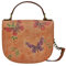 Anuschka Women's Crossbody Tasche mit Überschlag aus echtem Leder - Handbemalte Handwerkskunst - Tooled Butterfly Multi