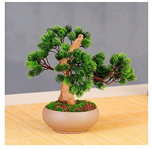 GRFIT Künstliches Bonsai 9 cm künstliche Bonsai-Kiefer, Simulation Topfpflanze Kreativität Bonsai, gefälschter Baum-Topf for Eingang Wohnzimmer-Fensterbank für den Innenministerium.