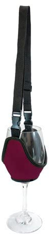 Oenophilia Wine Glass Holder Necklace - Stemstrap (Burgundy)