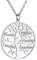 Collier 5 Prenom Personnalisé Argent 925 Arbre de Vie Pendentif Femme Généalogique Enfants Cadeau Maman Famille Fêtes des Mères Chaine Forcat 46 cm Bijoux Anniversaire Mariage Meilleur Amie
