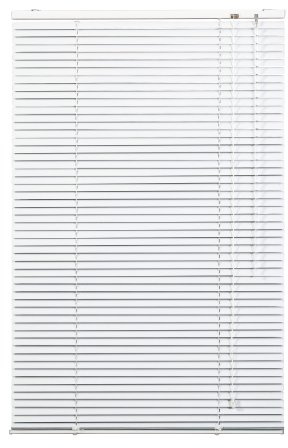 Lichtblick Aluminium Jalousie, Alu-Jalousie mit Klemmträgern und Wandmontageclips für Fenster und Türen Weiß, 70 cm x 130 cm (B x L)