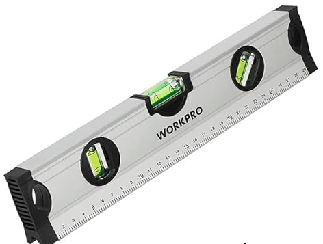 WORKPRO Wasserwaage, Aluminium, 30 cm, 30 x 6 x 6 cm