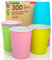 300 Bicchieri in Carta 200ml SuperMix Colorati Ecologici Biodegradabili Monouso Made in Italy Asporto Bevande Calde - MIX Colori Giallo Blu Rosso Verde Azzuro Rosa - Prodotto e Confezionato in Italia