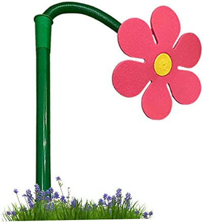 Hemore Crazy Daisy Water Sprinkler, 29,9 -Zoll -Gartentanz -Blütensprinkler, Rasenwässerungssprinkler -Sprühgerät, Gartenbewässerungsinstrument für Gartenpflanzenblumen Rasenwässerung (rot)