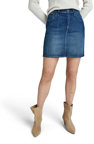 G-Star RAW Damen Viktoria Short Rock Clean Edge, Blau (Worn in isola Night D24387-D538-G331), 30