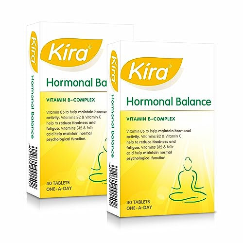 Kira Hormonal Balance 40 Film-Coated Tablets (Pack of 2) - Vitamin B-Complex, Vitamin C & Folic Acid Supplement for Women - Supports Hormonal Balance, Energy & Mental Performance