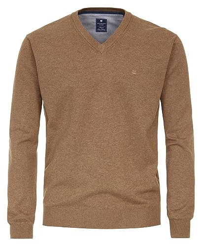 Redmond - Herren Pullover mit V-Ausschnitt (600), Größe:3XL, Farbe:Camel (303)