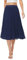 Durio Midirock Damen Faltenrock Plissee Damenrock Leicht Casualrock Chiffon Röcke A-Linie Marineblau 42 (Tag Size XL)
