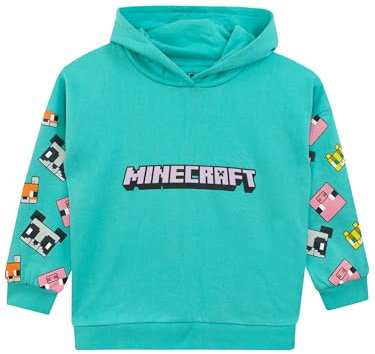 MINECRAFT Sweatshirt Girls | Sweatshirt for Gamers Girls | Sweatshirt for Girls Video Game Lovers | Ages 5-13 Years, Blue, 12
