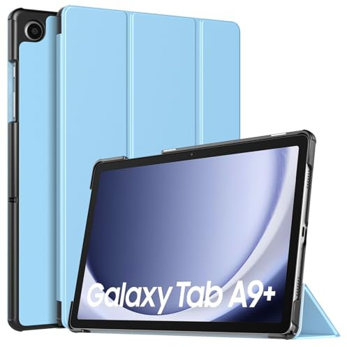 TiMOVO Funda para Samsung Galaxy Tab A9+/A9 Plus 11 2023 SM-X210/X216/X218, Funda Delgada Ligera con Base Rígida, Despertar/Dormir Automático, Azul Claro