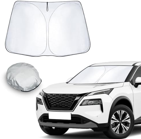 CDEFG Compatible con Nissan X-Trail T33 e-Power/Hybrid 2022 2023 2024 Parasol Parasol Parabrisas Delantero Parasol Parabrisas Coche Parasol X-Trail Accesorios