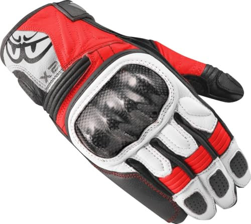 Berik LDX Damen Motorrad Handschuhe, schwarz/weiß/rot, M