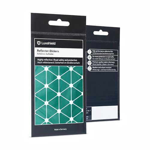 Luxshield Reflektoren Sticker Set - Dreiecke klein - für Fahrrad Roller Kinderwagen - Reflektoren Fahrrad - Reflektoren Kinder