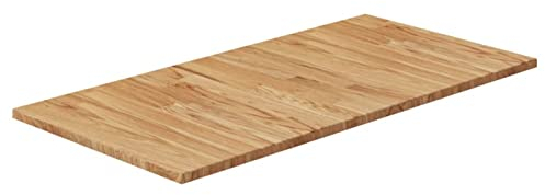 LAPOOH Encimera de baño marrón Claro Madera Maciza tratada 80x40x1,5cm, Encimera Cocina, Tablero para Mesa, Encimera Lavabo, Muebles De Baño - 343010