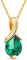 MIORE Schmuck, Smaragd Kette, Edelsteinkette mit Kettenanhänger Gold 14K 585, Halskette Damen Silber 925, Panzerkette Silberkette 45 cm lang, vergoldete Kette, Kette Damen