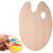 Palette de Peinture,Palette d'artiste,Palette Ronde,Dessin d'enfants,Palette Peinture en Bois,Classique Palettes en Bois avec Trou,pour Peinture à l'huile l'acrylique,Palette Peinture
