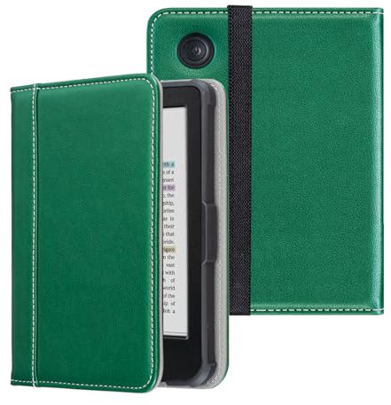 Derwere per Kobo Clara 2e/Clara BW/Clara Color Cover,per Tolino Shine Color/Shine 4/Shine 5 Custodia con Cinturino da Polso,Verde