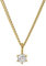 GLIZZ Damen-Anhänger Lab Grown Diamant 0,2 ct. Gold 333 mit Halskette wunderschöner Halsschmuck für Frauen, liebevolle Geschenkidee, GL8647-45 45 cm