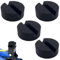 Wagenheber Gummiauflage 4 Stück, Kreisförmiger Gummi-Wagenheber-Pad-Adapter, Gummi-Klotz-Block-Unterlage-Puffer, Rangierwagenheber für Wagen Hebebühnen, Schwarz