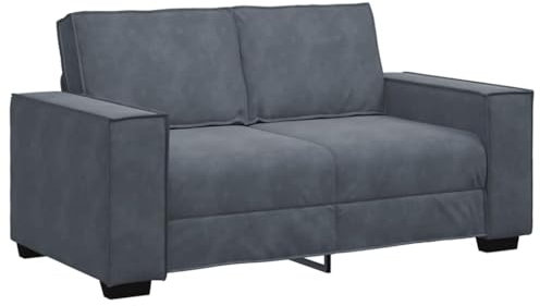 vidaXL Canapé à 2 Places Gris foncé 120 cm Velours, canapé, canapé Deux Places, canapé 2 Places en Velours, Couche, canapé en Velours